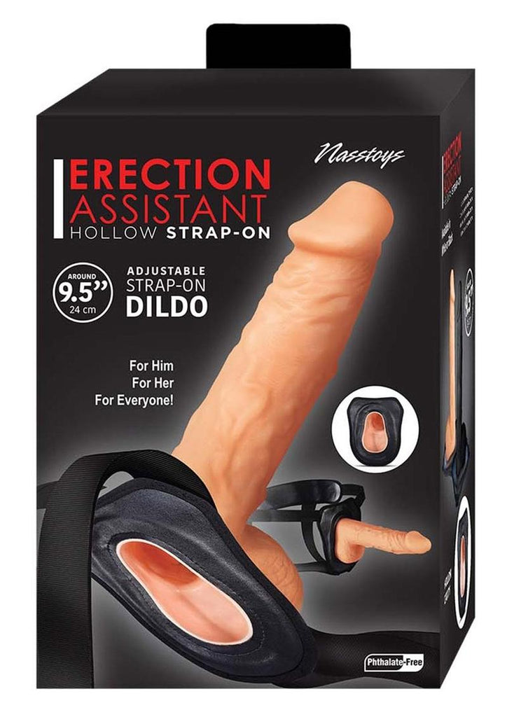Erection Assistant Hollow Strap-On - Vanilla - 9.5in