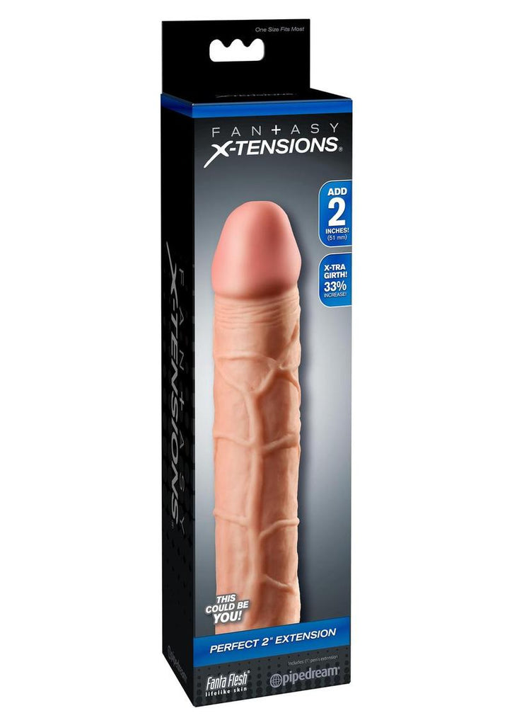 Fantasy X-Tensions Perfect 2in Extension Sleeve - Flesh - 8in