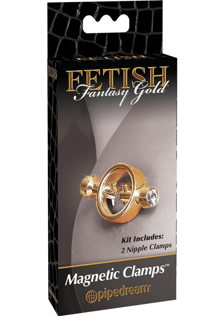 Fetish Fantasy Gold Magnetic Nipple Clamps - Gold/Metal