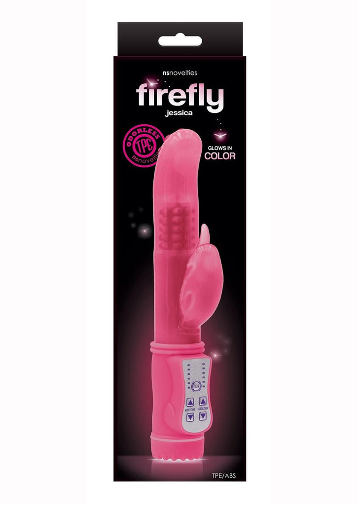 Firefly Jessica Glow In The Dark Thrusting and Rotating Rabbit - Glow In The Dark/Pink