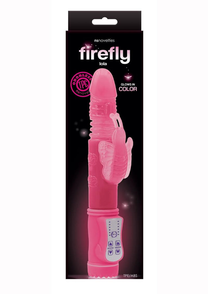 Firefly Lola Glow In The Dark Thrusting and Rotating Rabbit - Glow In The Dark/Pink