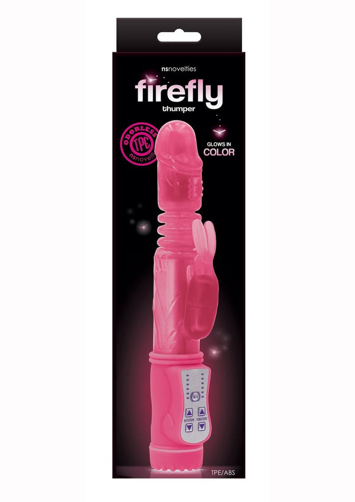 Firefly Thumper Glow In The Dark Thrusting and Rotating Rabbit - Glow In The Dark/Pink