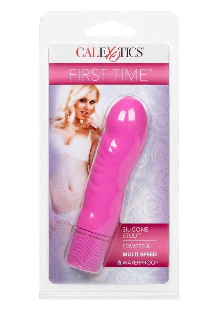 First Time Silicone Stud Vibrator - Pink