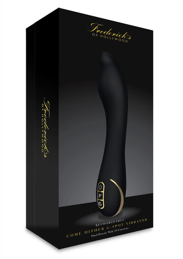 Frederick's Of Hollywood USB Rechargeable Come Hither G-Spot Vibrator Silicone Splashproof - Black