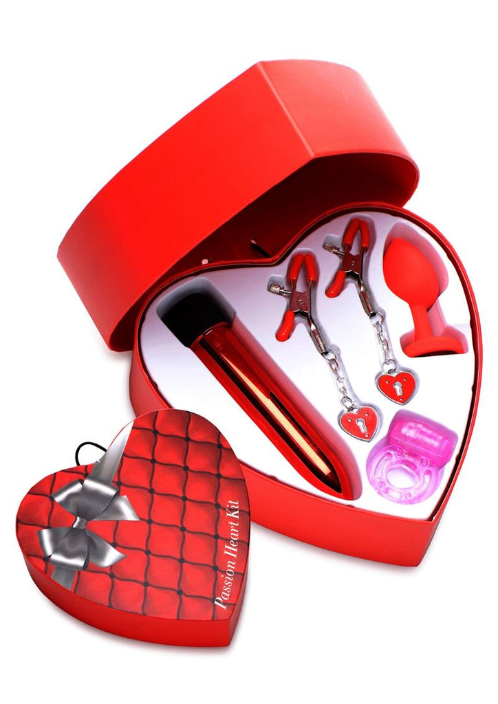 Frisky Passion Heart Kit - Black/Red - 4pc