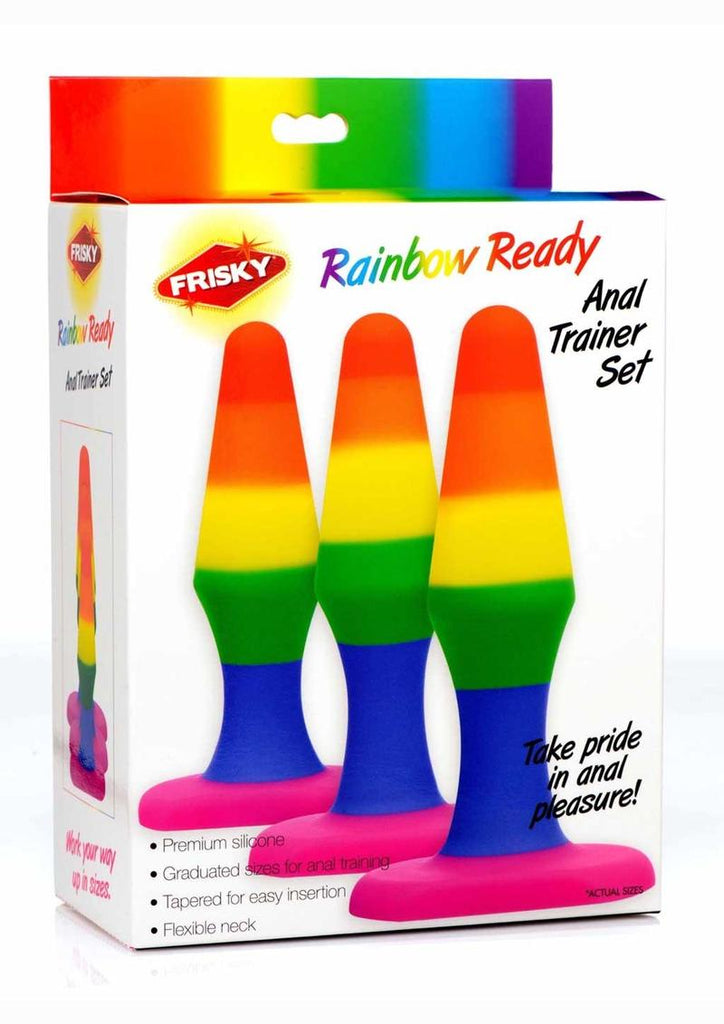 Frisky Rainbow Silicone Anal Trainer - Multicolor - 3 Piece/Set