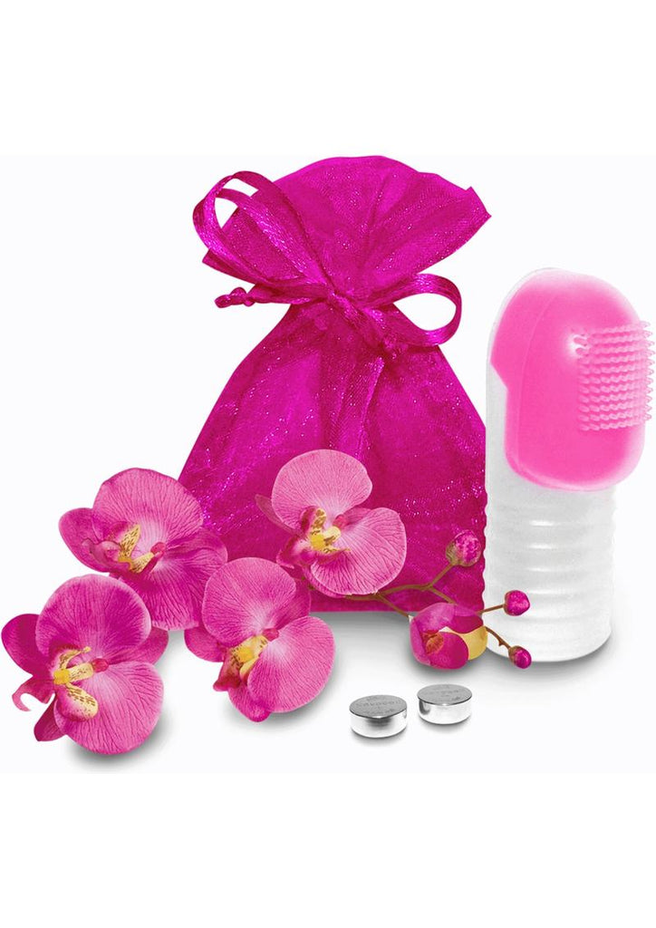 Fuzu Fingertip Silicone Vibrating Massager - Neon Pink/Pink