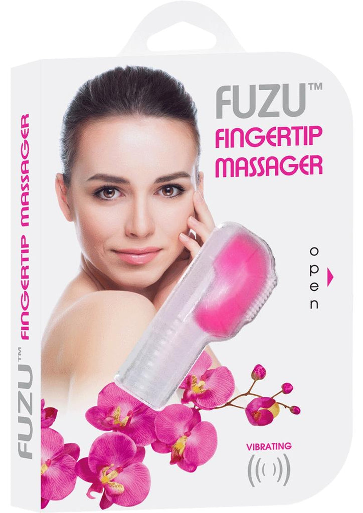Fuzu Fingertip Silicone Vibrating Massager - Neon Pink/Pink