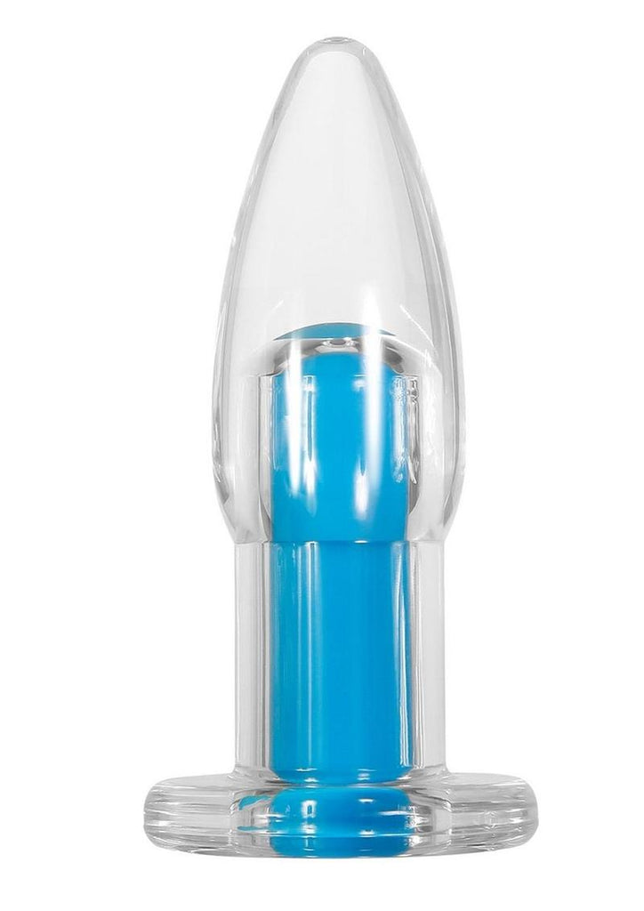 Gender X Electric Blue Silicone Rechargeable Vibrator with Remote Control - Blue/Clear