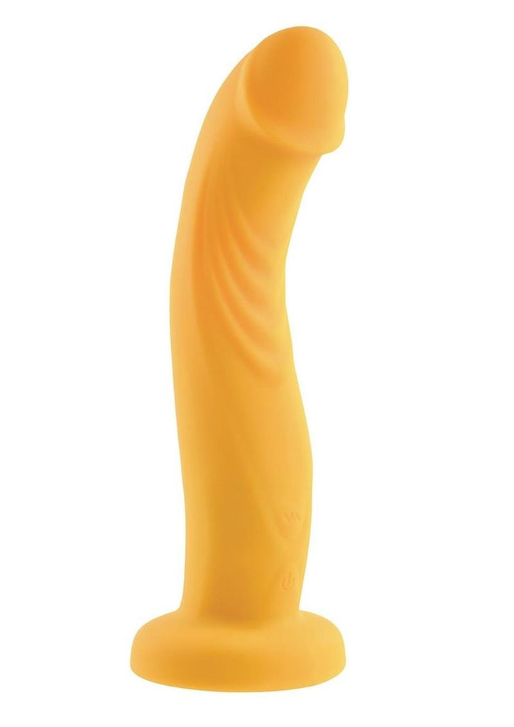 Gender X Sweet Embrace Rechargeable Silicone Dual Vibrating Strap-On with Remote Control - Black/Yellow