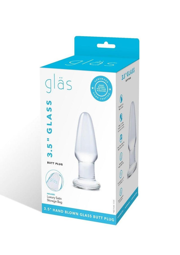 Glas Glass Butt Plug - Clear - 3.5in