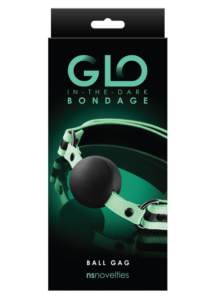 Glo Bondage Glow In The Dark Ball Gag - Glow In The Dark/Green