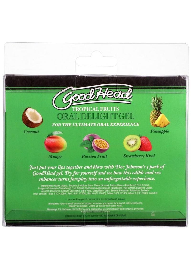 Goodhead Oral Delight Gel Tropical Fruits - 1oz. - 5 Pack