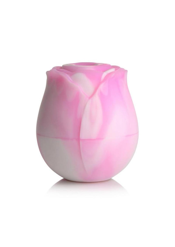 Gossip Rose Dream 10x Rechargeable Silicone Clitoral Stimulator - Swirl - Pink/White