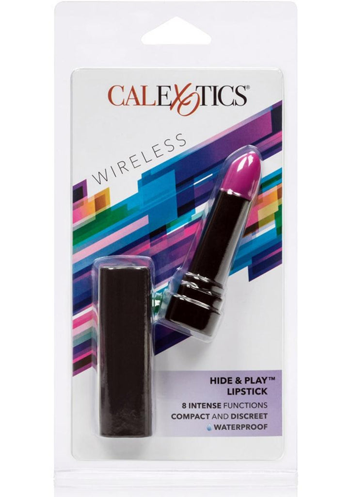 Hide and Play Lipstick Wireless Discreet Waterproof Vibrator - Purple - 3.25in
