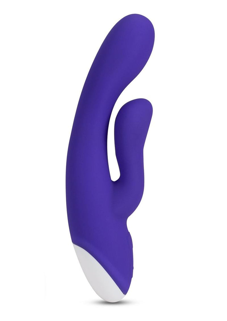 Hop Trix Silicone Rabbit Vibrator - Midnight/Purple