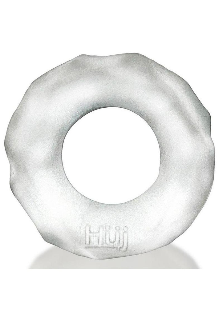 Hunkyjunk Fractal Tactile Cockring - Clear/Clear Ice