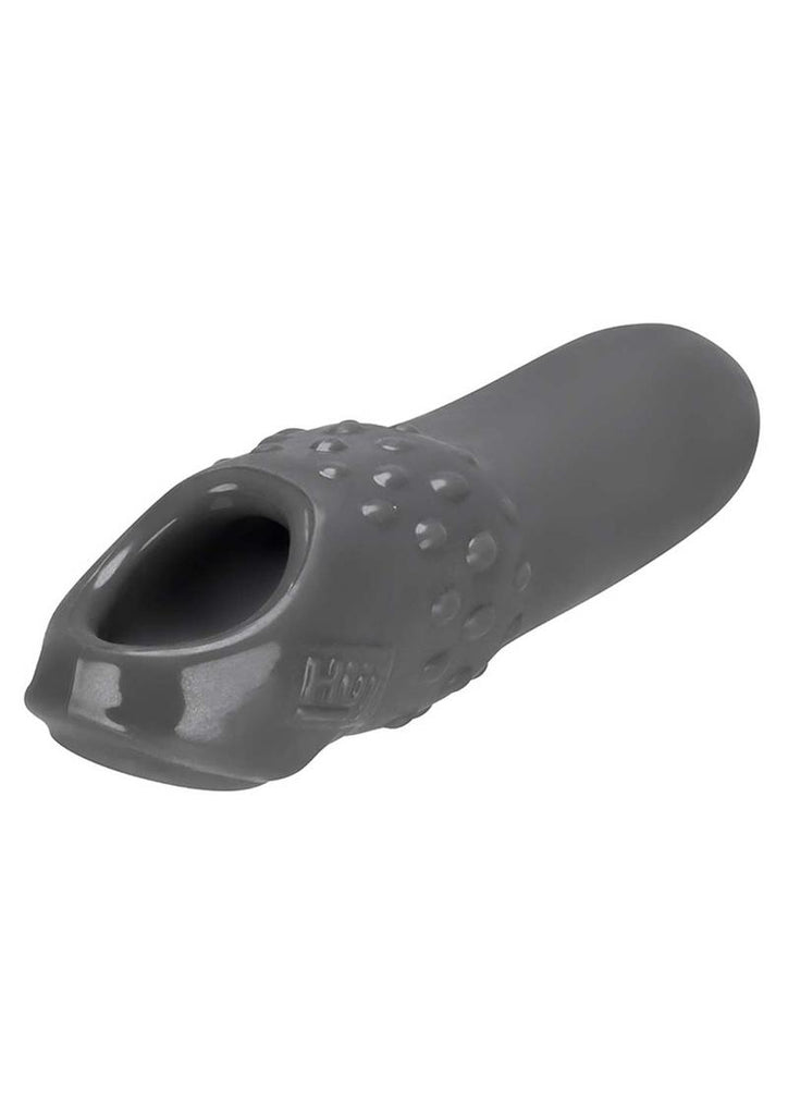 Hunkyjunk Swell Silicone Cocksheath Penis Extender - Gray/Grey - 8.25in