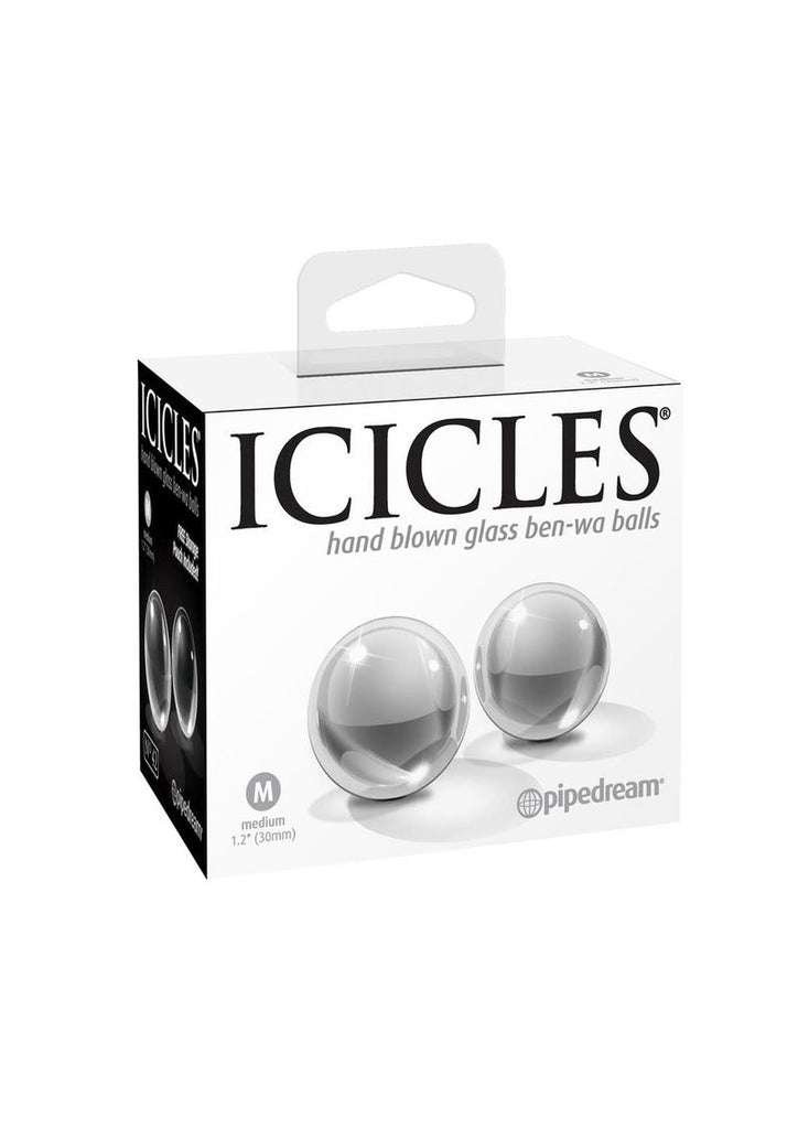 Icicles No. 42 Glass Ben-Wa Balls - Clear - Medium
