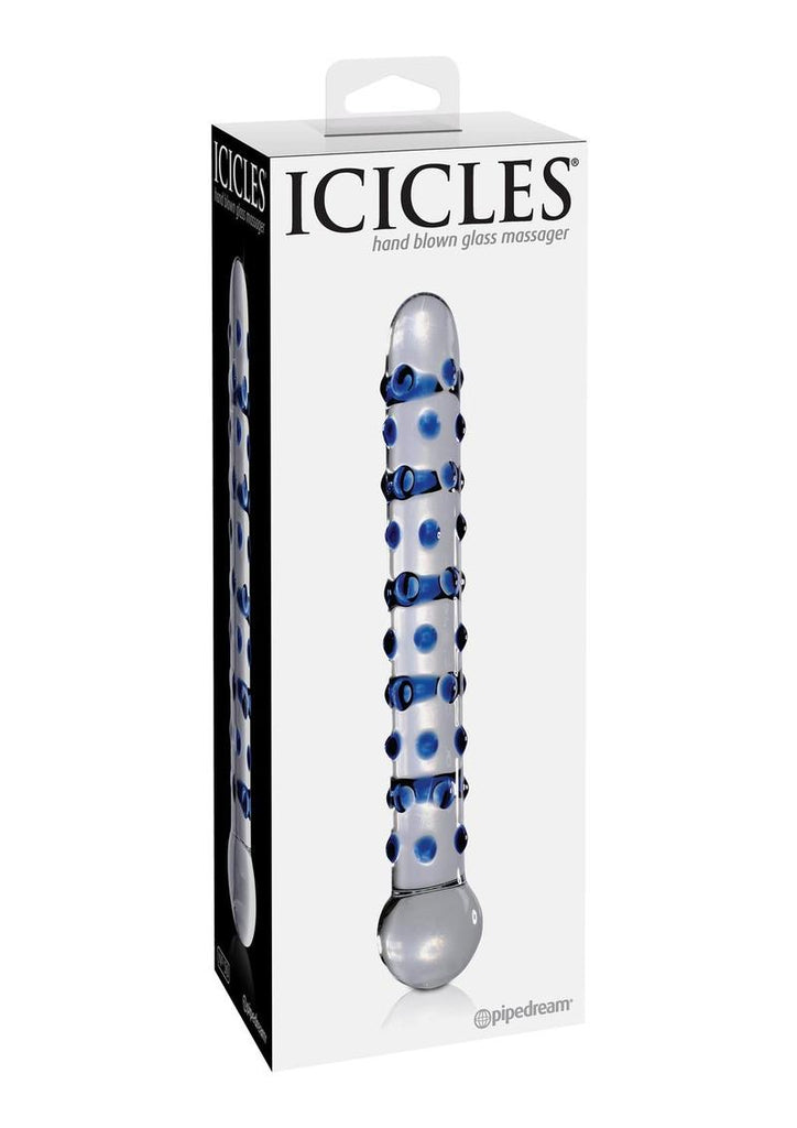 Icicles No 50 Textured Glass Probe - Blue/Clear