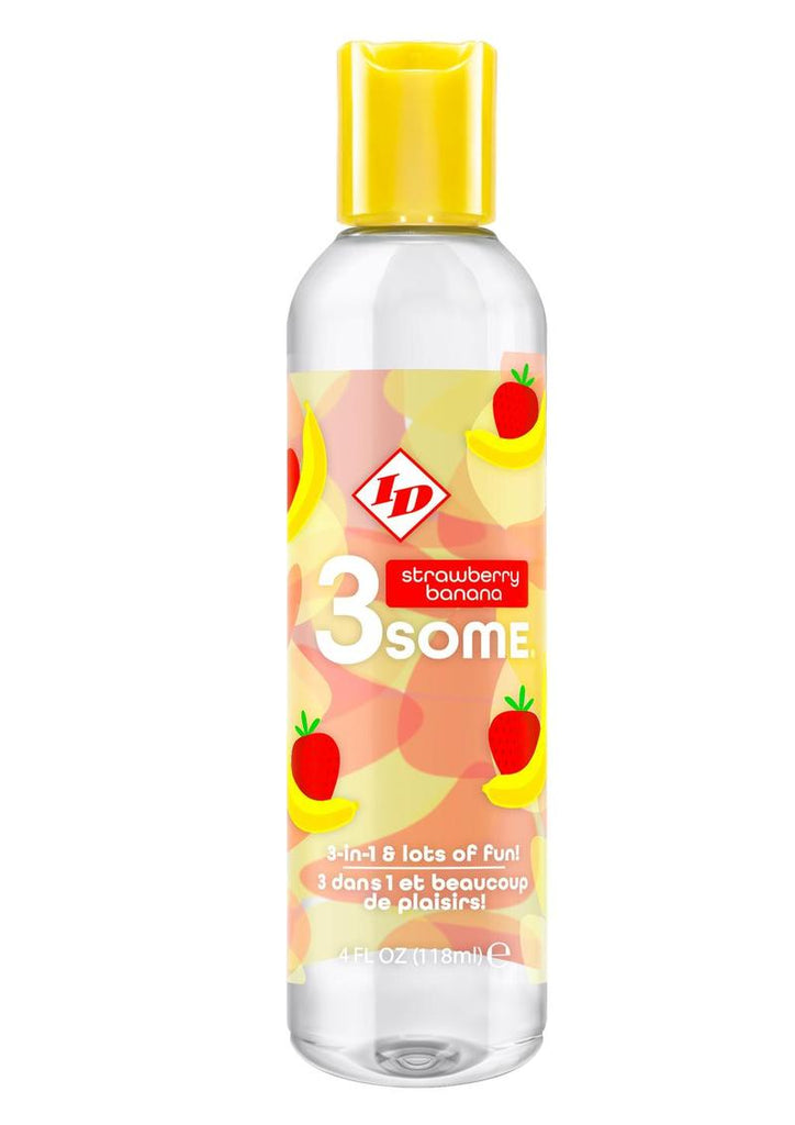 Id 3 Some 3-In-1 Multi Use Flavored Lubricant Strawberry Banana - 4oz