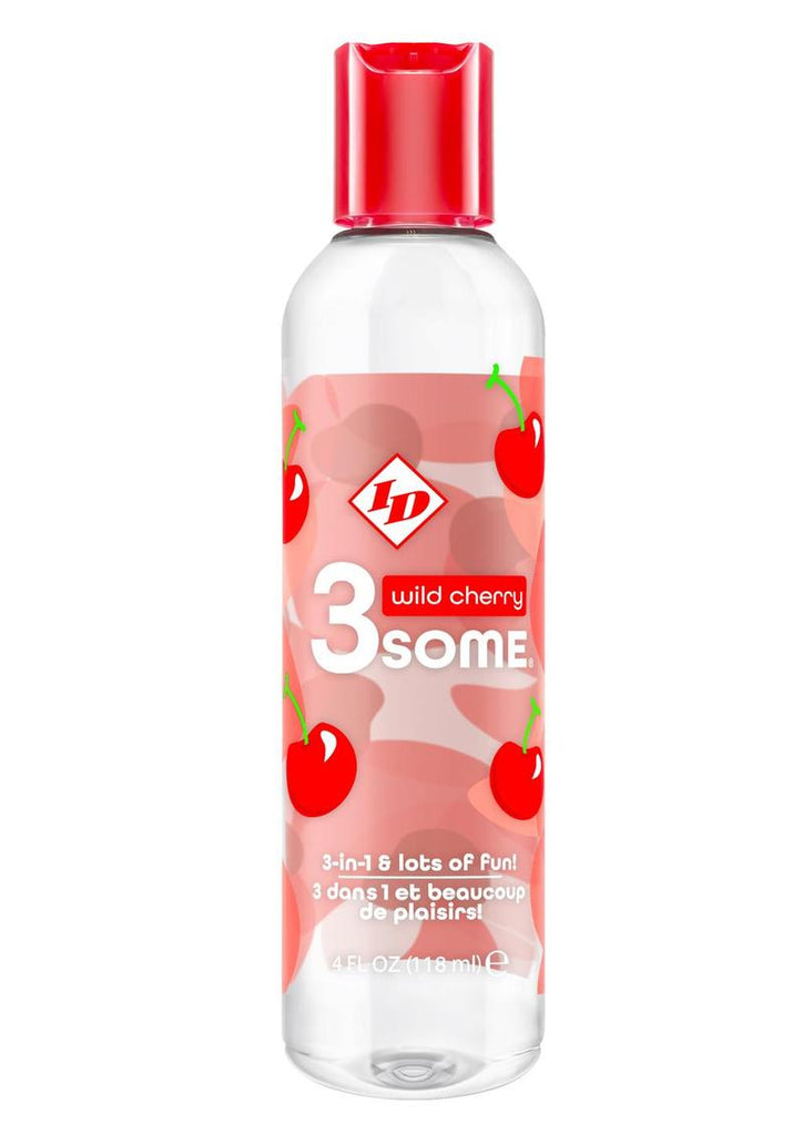 Id 3 Some 3-In-1 Multi Use Flavored Lubricant Wild Cherry - 4oz