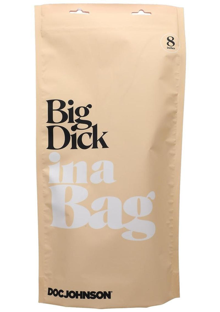 In A Bag Big Dick Dildo with Balls - Clear - 8in