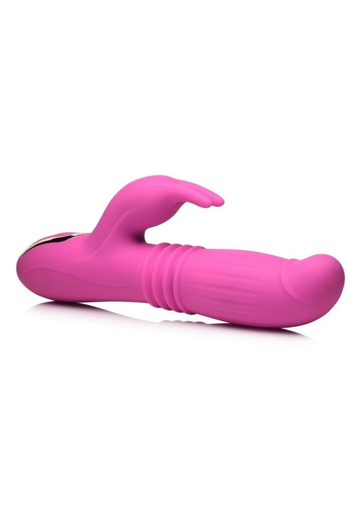 Inmi Lil' Swell 35x Thrusting and Swelling Rechargeable Silicone Rabbit Vibrator - Pink