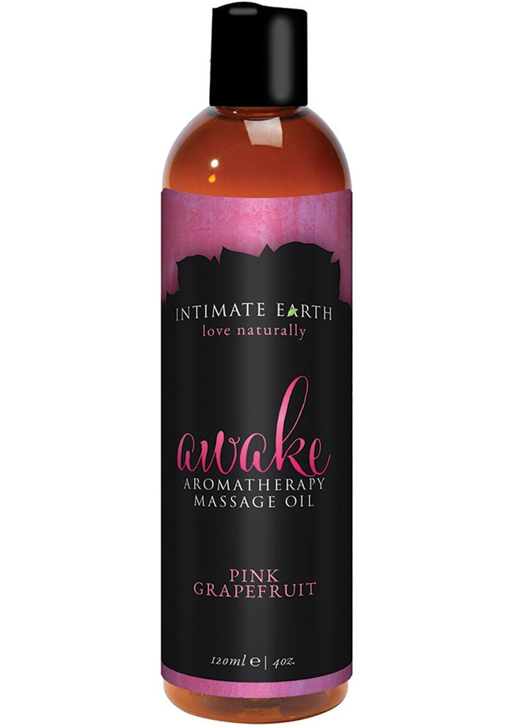 Intimate Earth Awake Aromatherapy Massage Oil Pink Grapefruit - 4oz