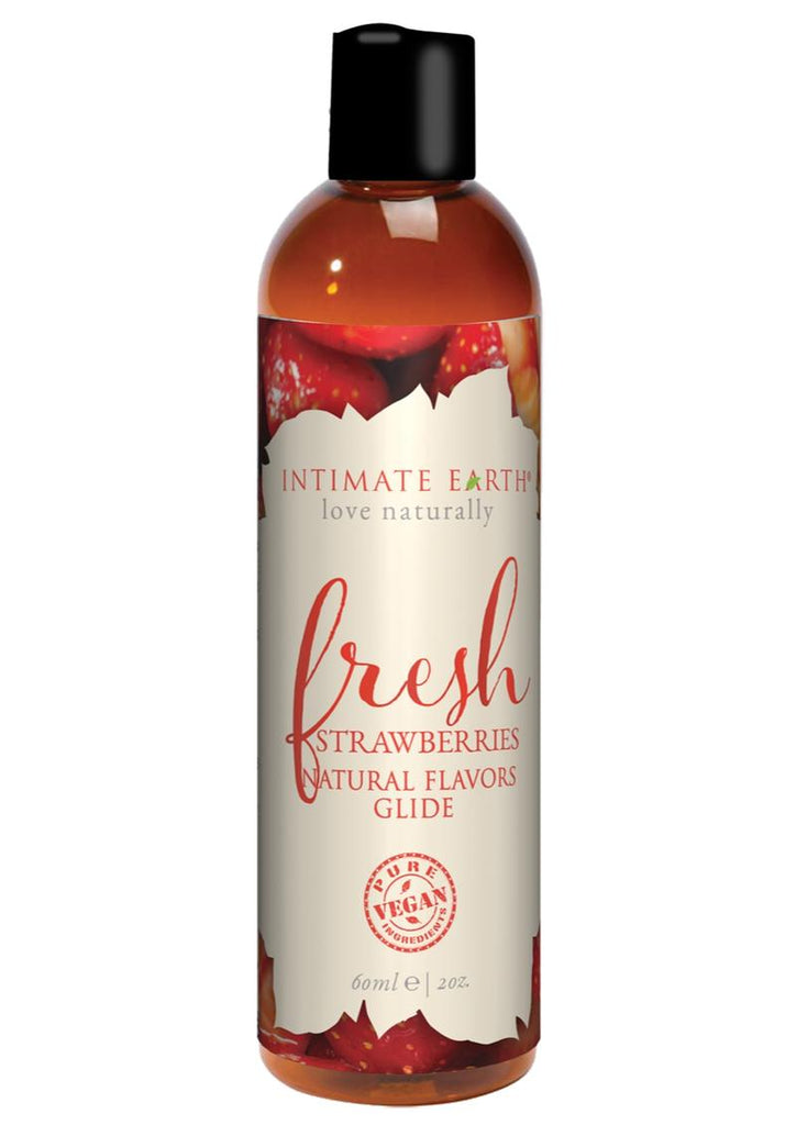 Intimate Earth Natural Flavors Glide Lubricant Fresh Strawberries - 2oz