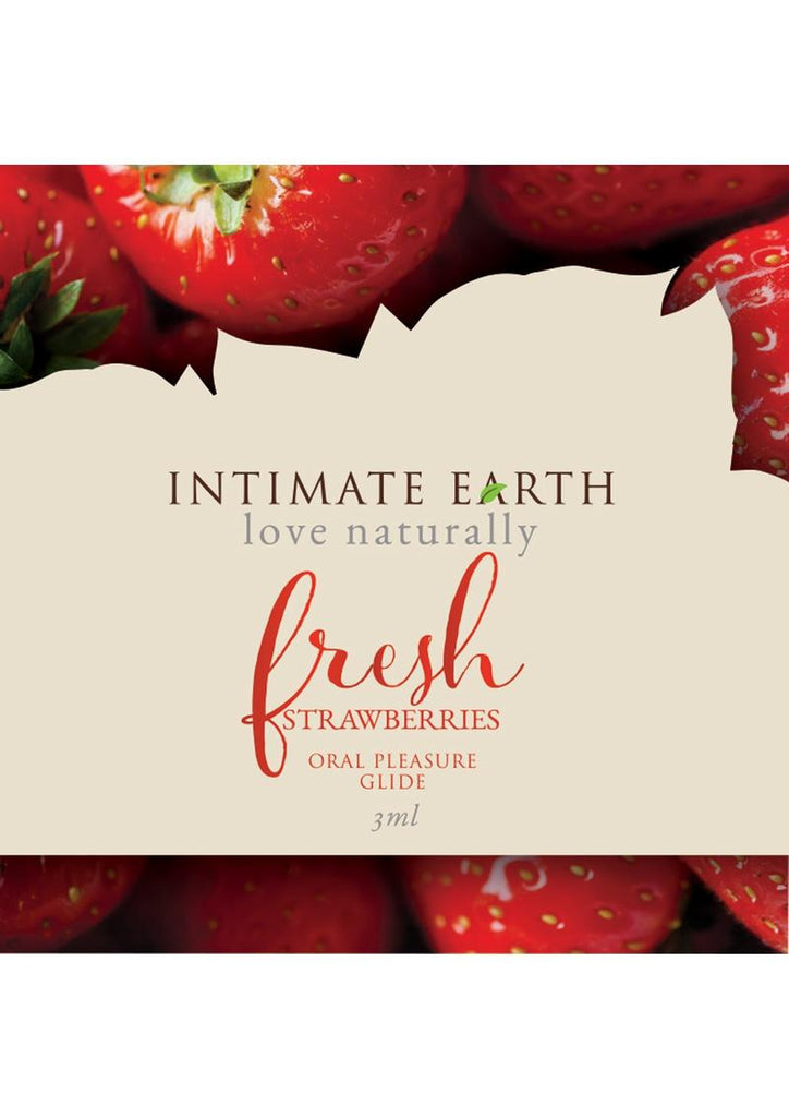 Intimate Earth Natural Flavors Glide Lubricant Fresh Strawberries - 3ml Foil