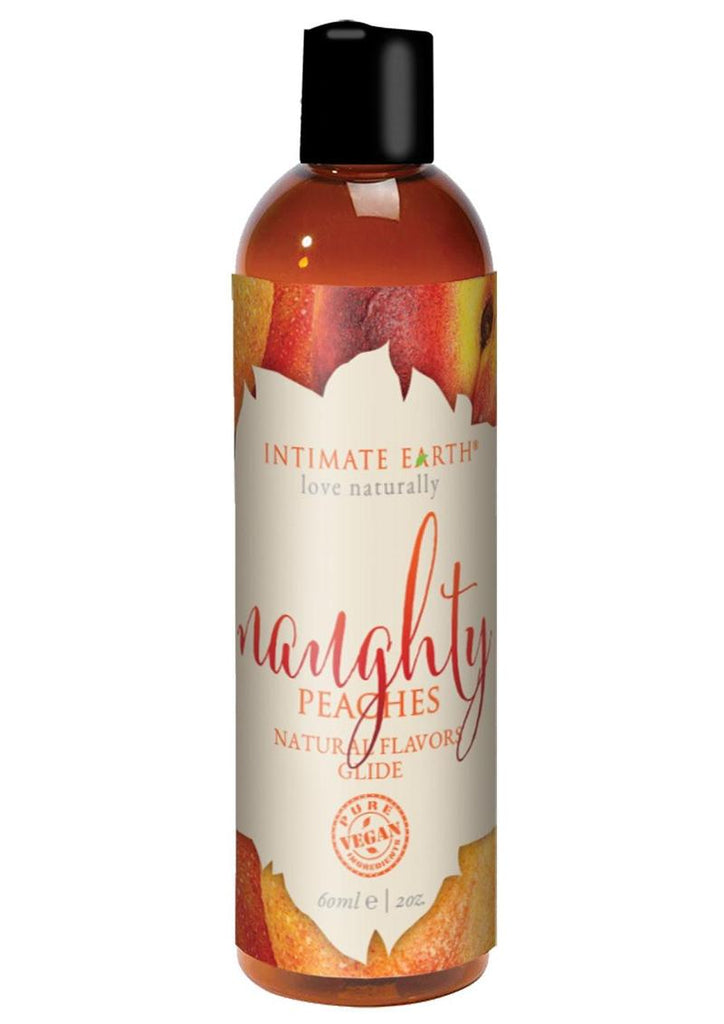 Intimate Earth Natural Flavors Glide Lubricant Naughty Peaches - 2oz
