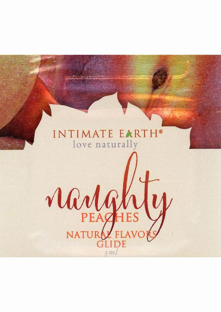 Intimate Earth Natural Flavors Glide Lubricant Naughty Peaches - 3ml Foil