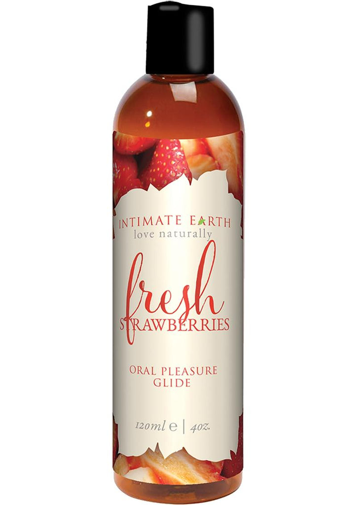Intimate Earth Oral Pleasure Glide Lubricant Fresh Strawberries - 4oz