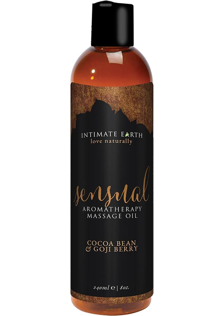 Intimate Earth Sensual Aromatherapy Massage Oil Cocoa Bean and Goji Berry - 8oz