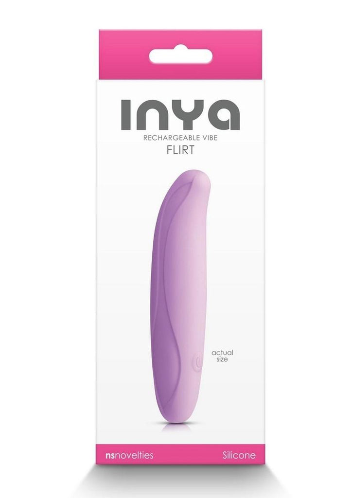 Inya Flirt Rechargeable Silicone Vibrator - Lavender/Purple