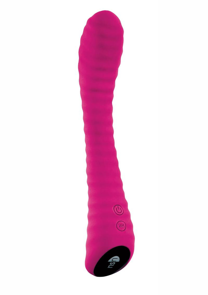 Inya Ripple Vibe Silicone Vibe - Pink - 8.5in