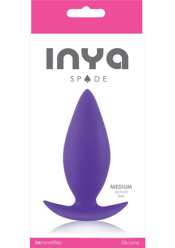 Inya Spade Silicone Butt Plug - Purple - Medium