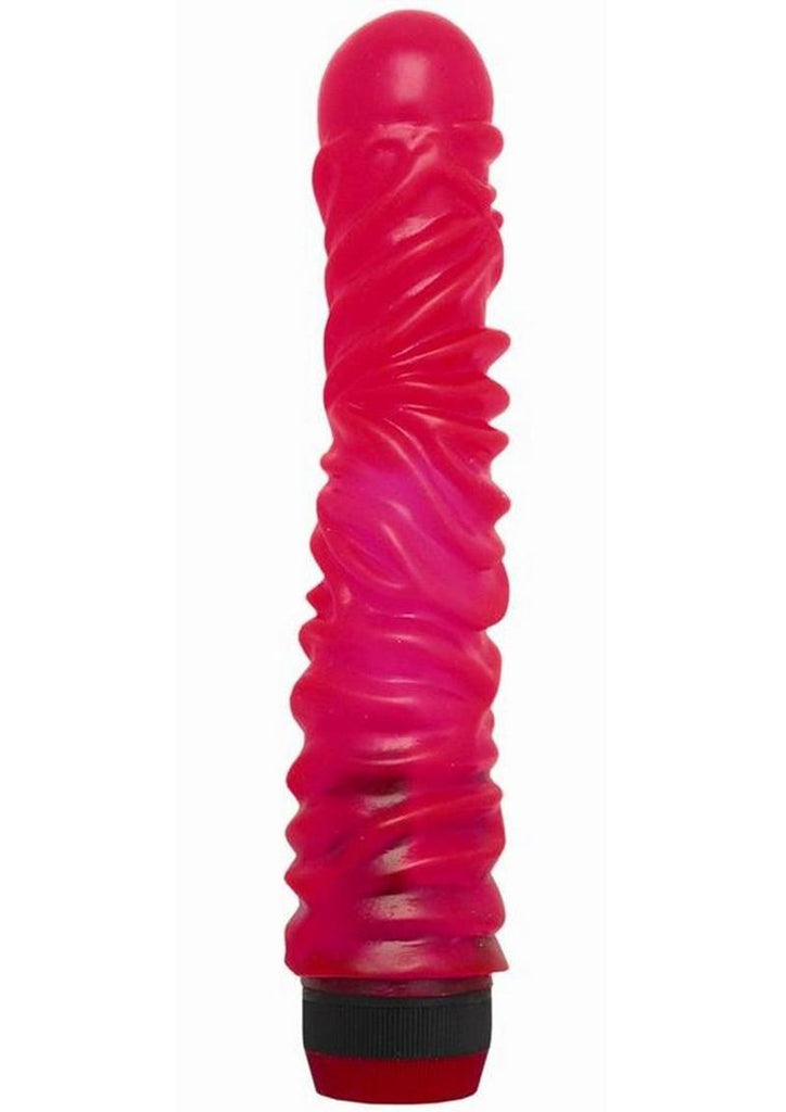 Jelly Caribbean Number 6 Vibrator - Purple/Red - 8in