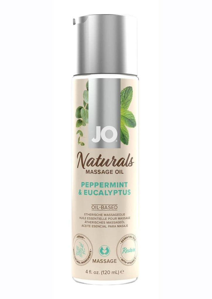 JO Naturals Peppermint and Eucalyptus Massage Oil - 4oz