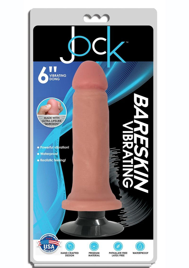 Jock Bareskin Realistic Vibrating Dong - Vanilla - 6in