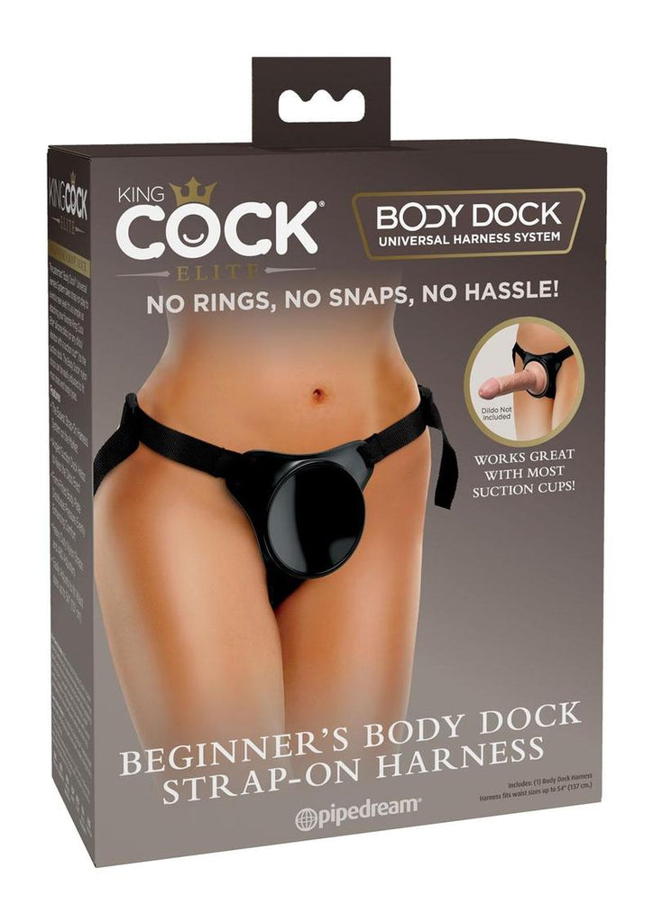 King Cock Elite Beginner's Body Dock Harness System - Black
