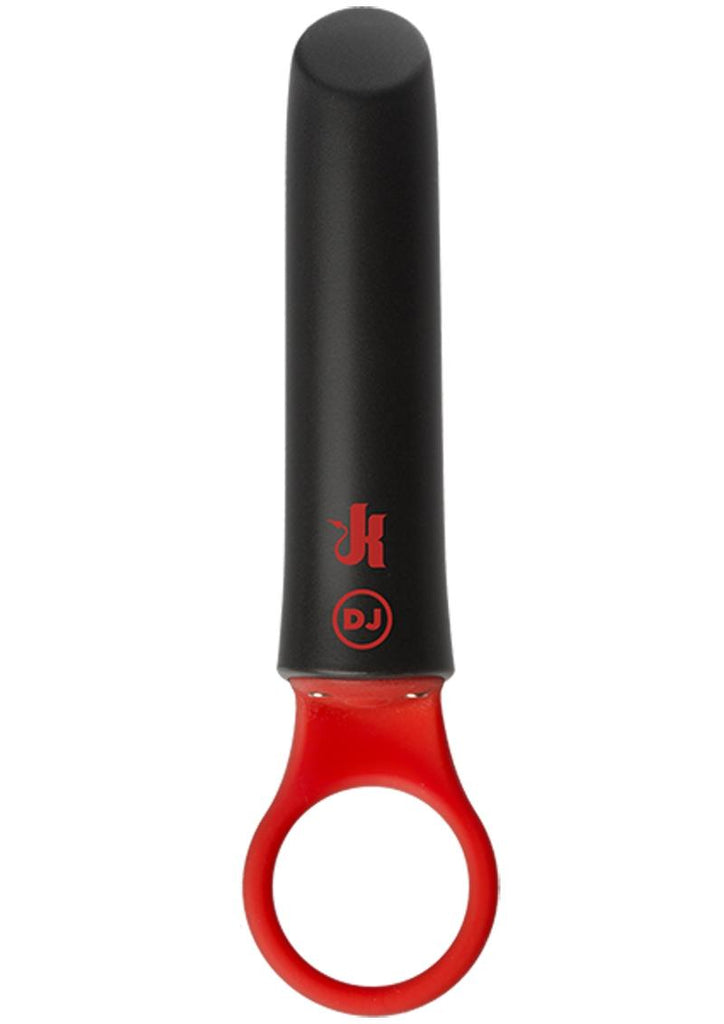 Kink Power Play Silicone Mini Vibrator USB Rechargeable Waterproof - Black/Red - 5.25in
