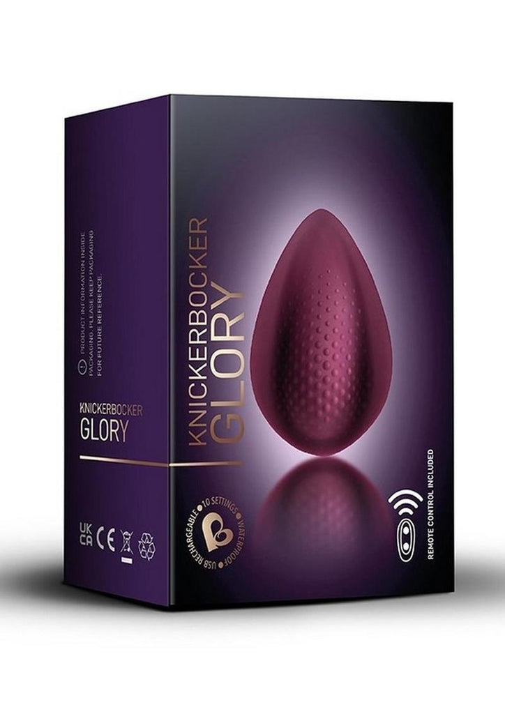 Knickerbocker Glory Rechargeable Silicone Clitoral Stimulator with Remote Control - Purple/Red