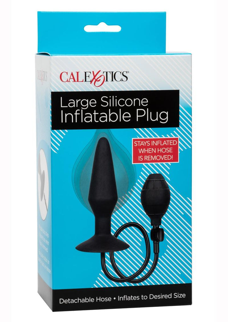 Large Silicone Inflatable Plug - Black - Large