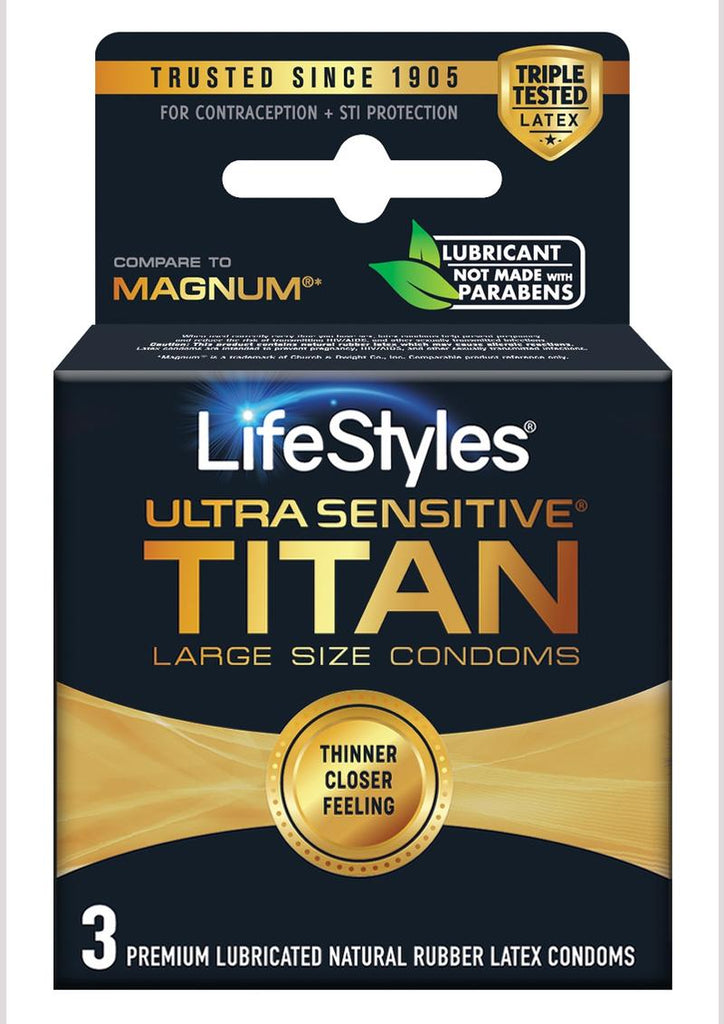 LifeStyles Condom Ultra Sensitive Titan 3 Pack - Extra - Large