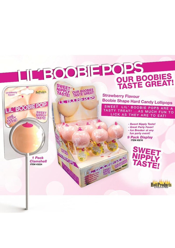 Lil' Boobie Pops - Flesh - 9 Each Per Counter Display