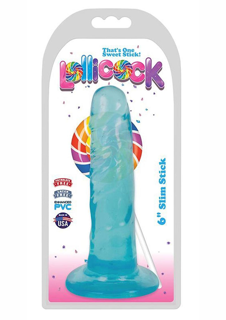 Lollicock Slim Stick Dildo - Berry Ice/Blue - 6in