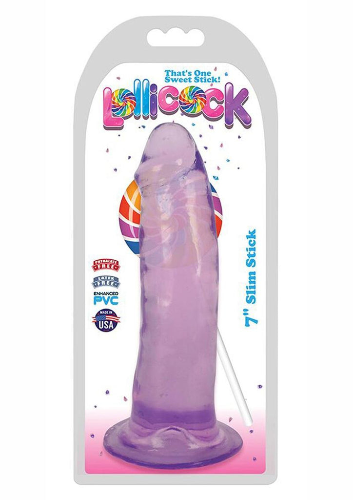 Lollicock Stim Stick Dildo - Grape Ice/Purple - 7in