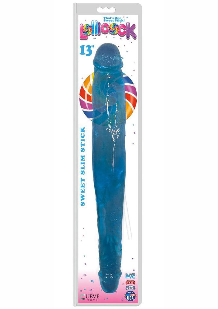 Lollicock Sweet Slim Stick Double Dong - Berry - 13in